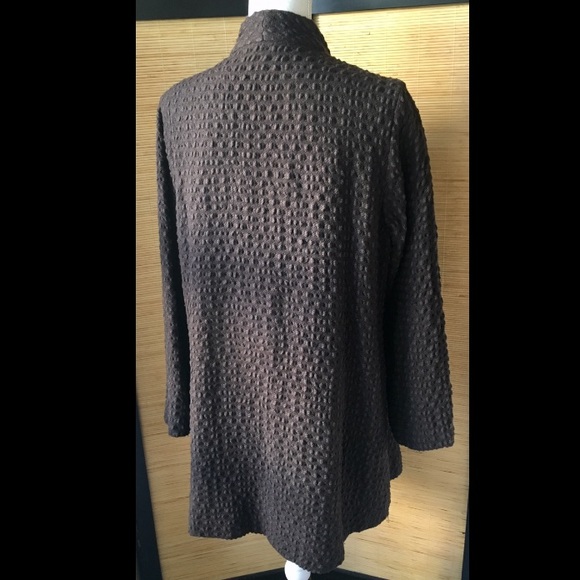Eileen Fisher Brown Wool Blend Blazer - Picture 4 of 8